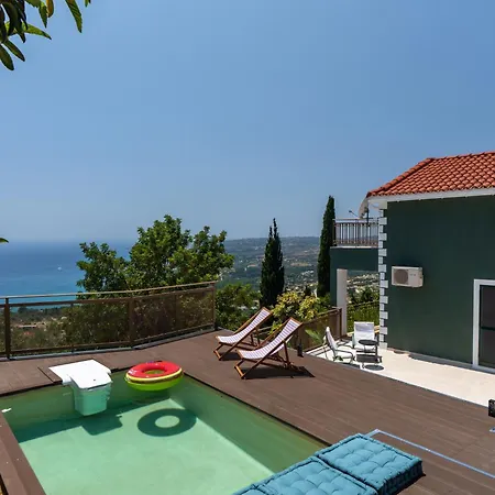 빌라 Trithea Seaview With Pool Quiet And Relaxing Vlachata